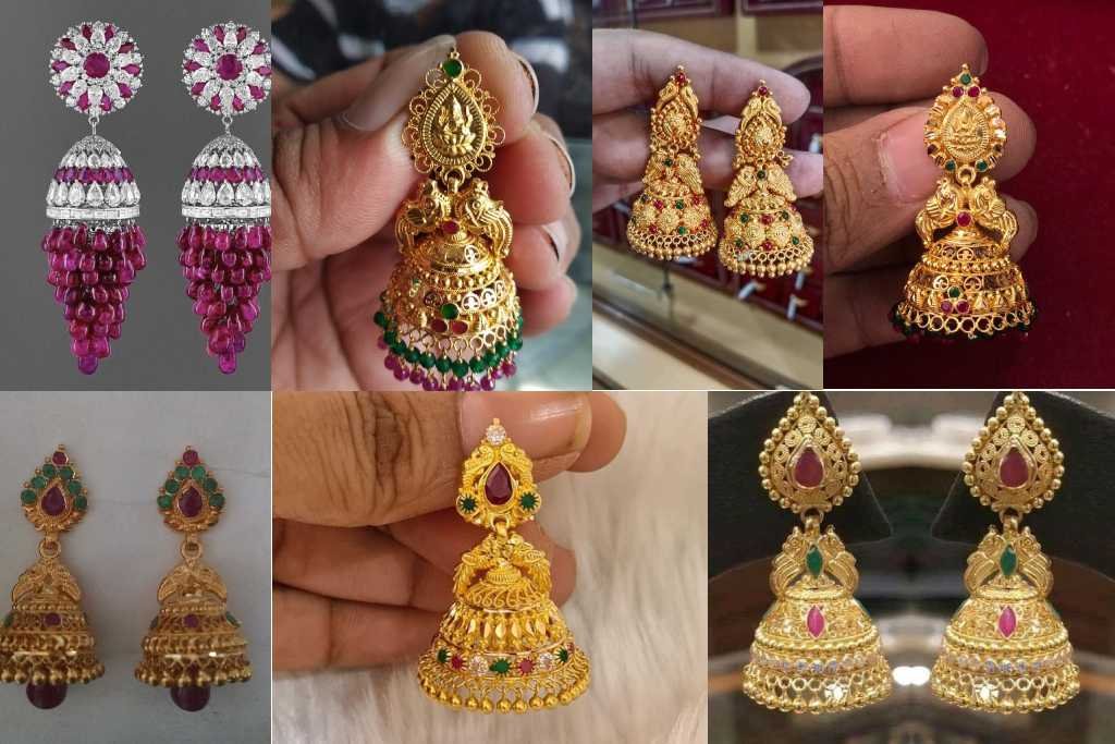 new earrings design in gold