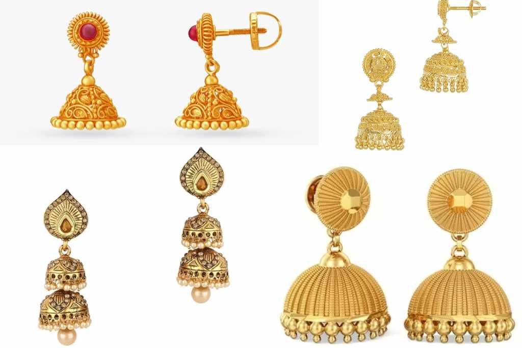 new jhumka design in gold
